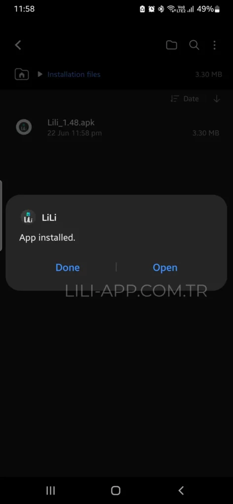 Lili App Başarıyla Yüklendi
